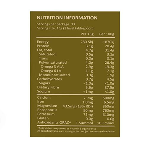 Nourish You Chia Seeds 500g - Rich in Omega-3 & Fiber, Low Sodium