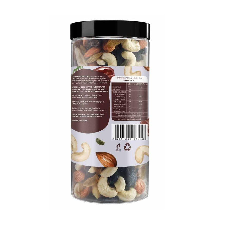 Farmley Panchmeva Dry Fruits Mix, 405g | Dried Fruits & Nuts for Fasting