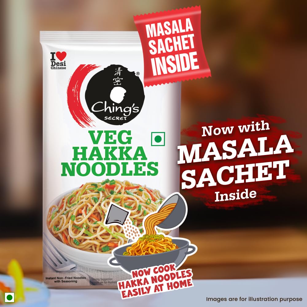 Ching's Veg Hakka Noodles 150g - No Artificial Flavours, Preservative Free