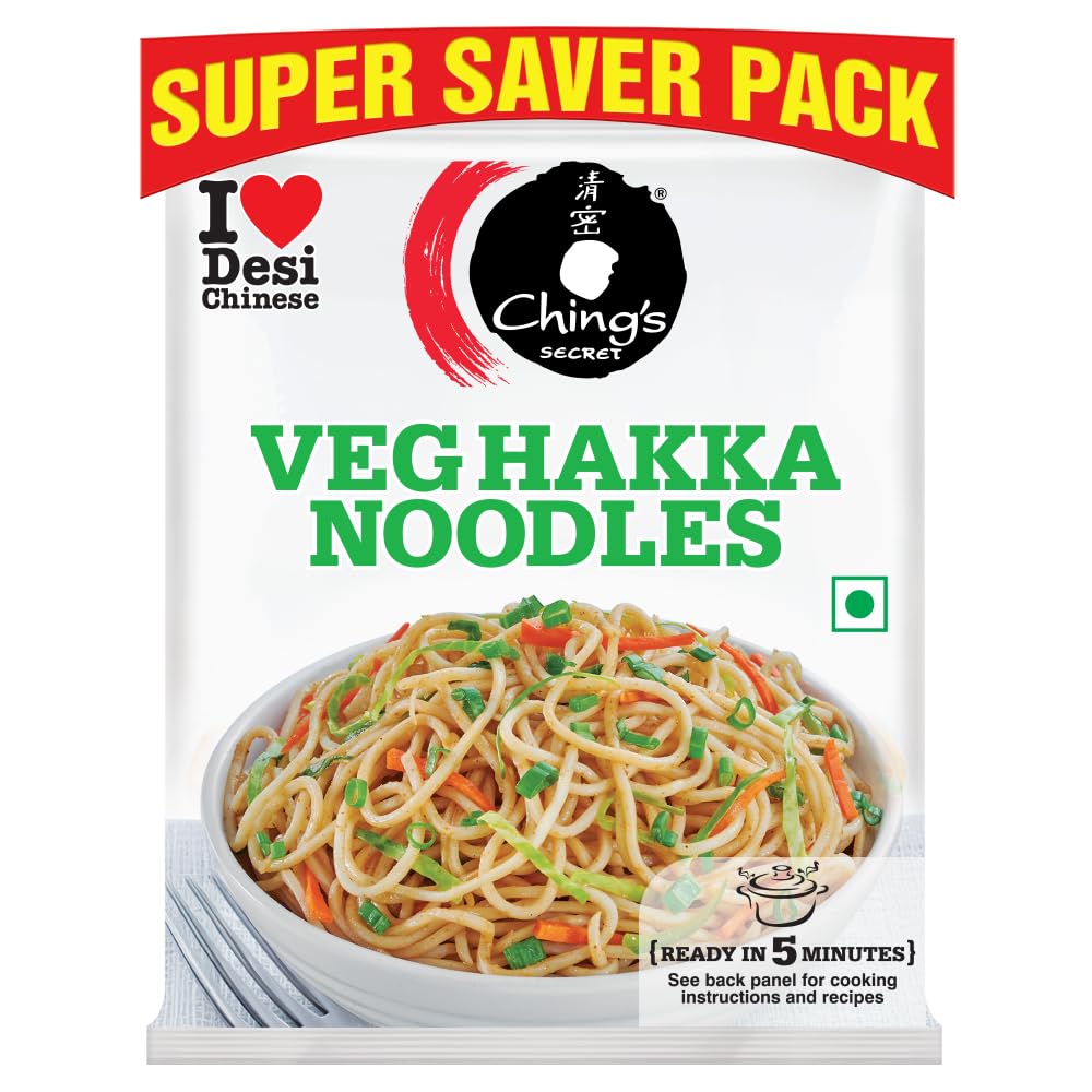 Ching's Veg Hakka Noodles 560 gm - Easy to Cook, Right Texture