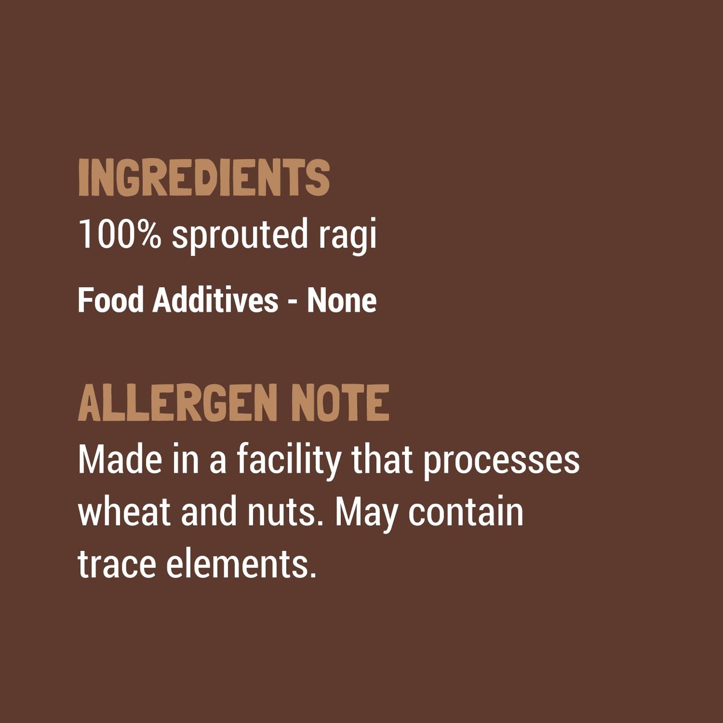 SLURRP FARM Sprouted Ragi Powder, 250 Gram - No Added Sugar, No Salt