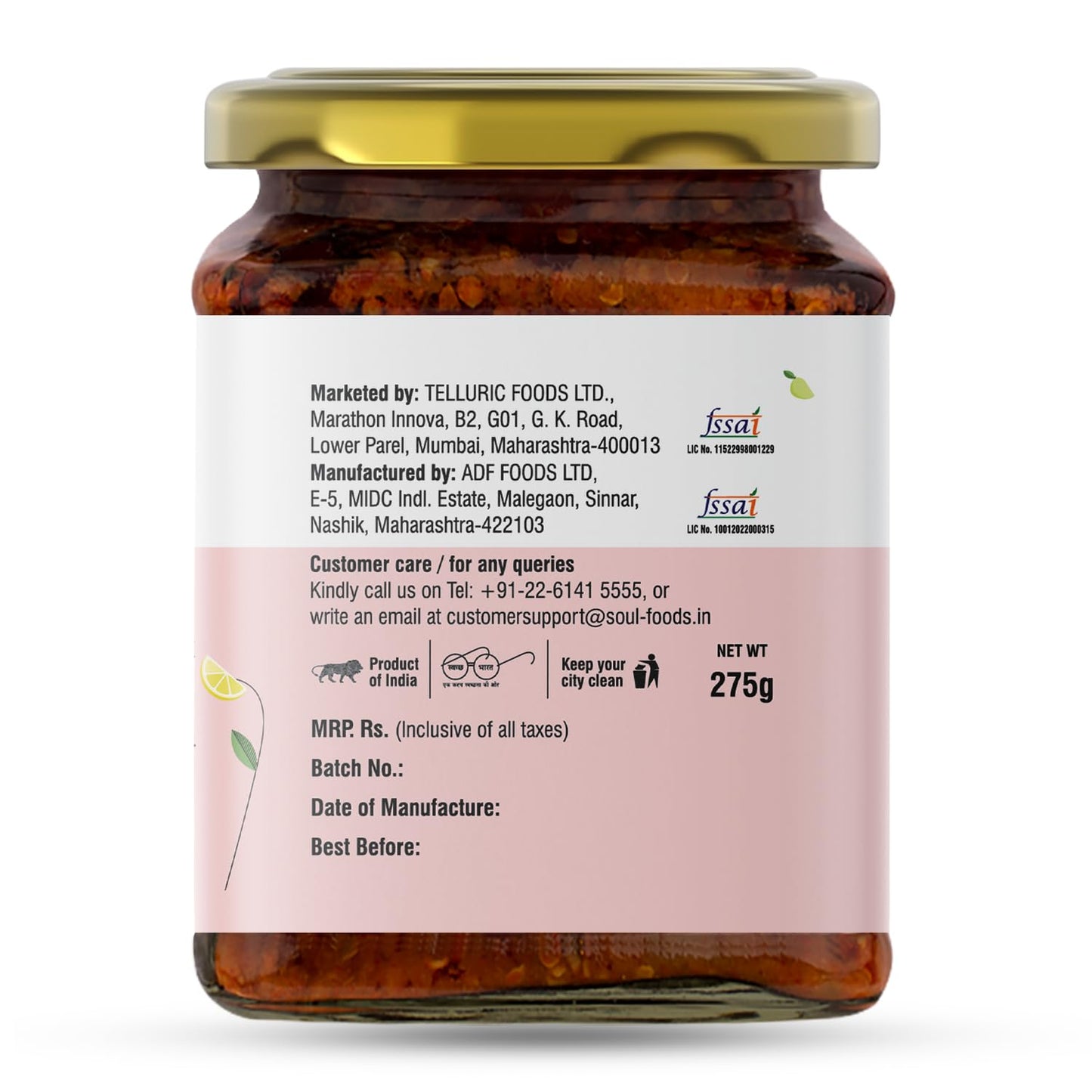 ADF Soul Mixed Pickle - 275g | Flavorful Veggie Mix in Olive Oil