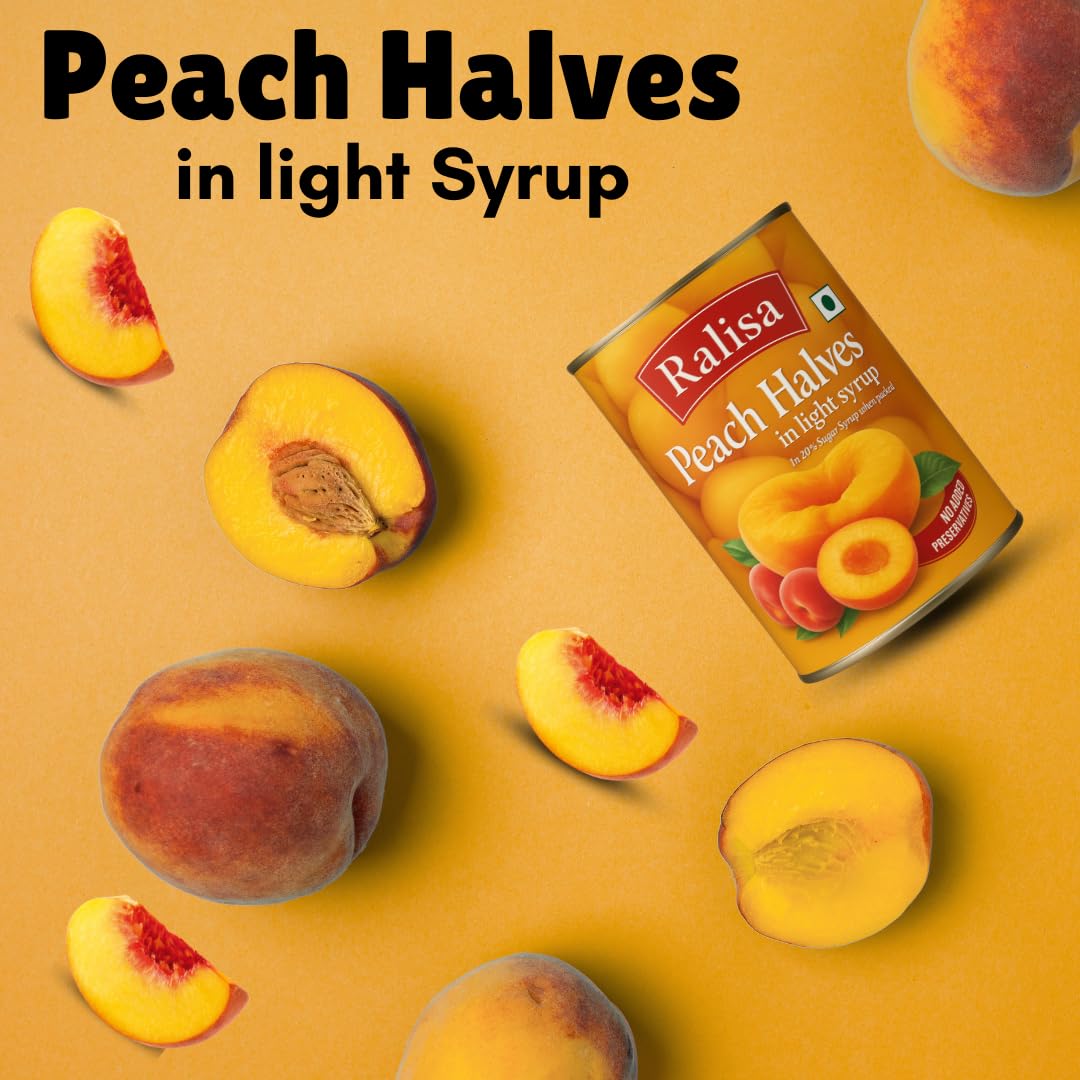 Ralisa Peach Halves in Light Syrup - 820g Canned Fruits