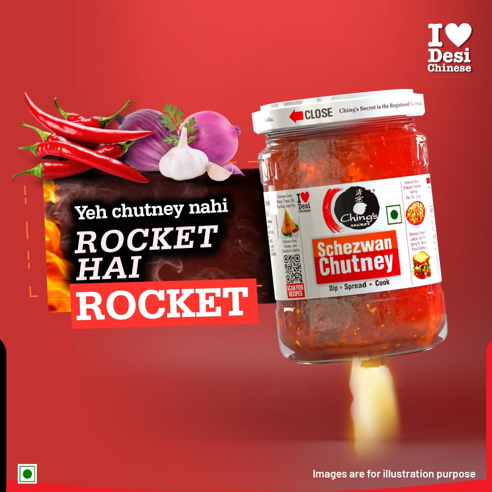 Ching's Secret Schezwan Chutney, 590g, Spicy Dip & Spread