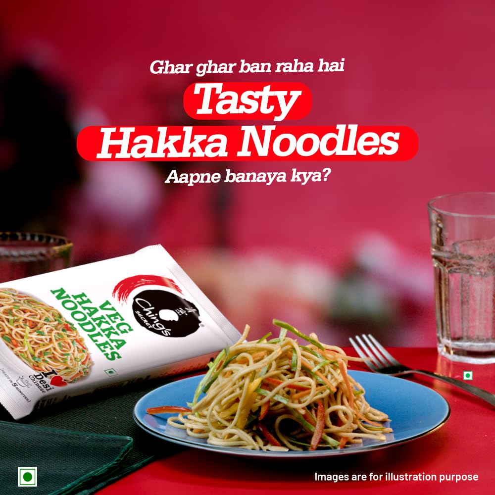 Ching's Veg Hakka Noodles 560 gm - Easy to Cook, Right Texture