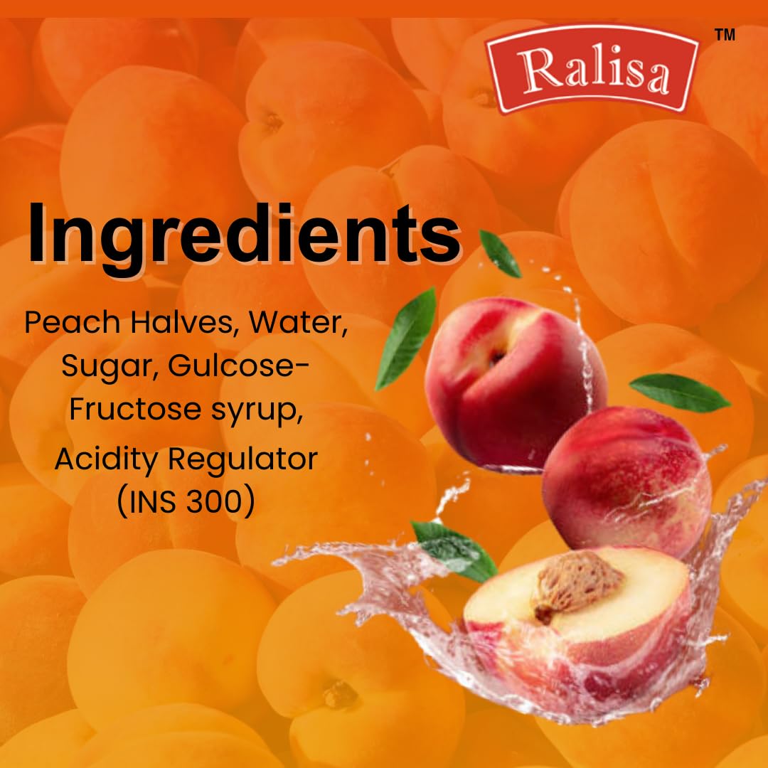 Ralisa Peach Halves in Light Syrup - 820g Canned Fruits