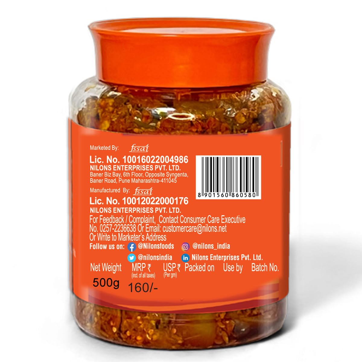 Nilon's Rangilo Rajasthan Mixed Pickle 500g | Traditional Rajasthani Achar with Raw Mango & Spices