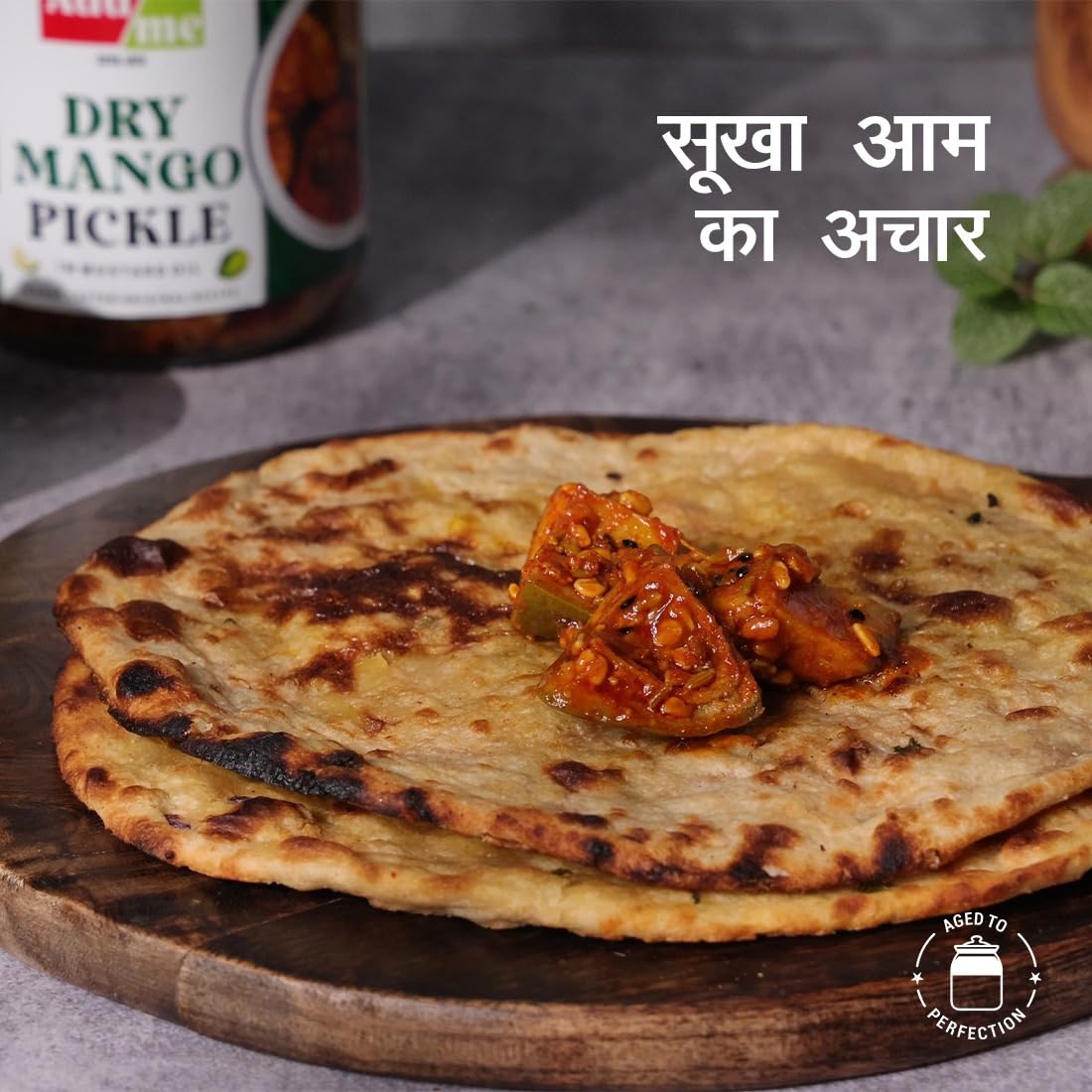 Add Me Dry Mango Pickle 500gm - Less Oil, Glass Jar