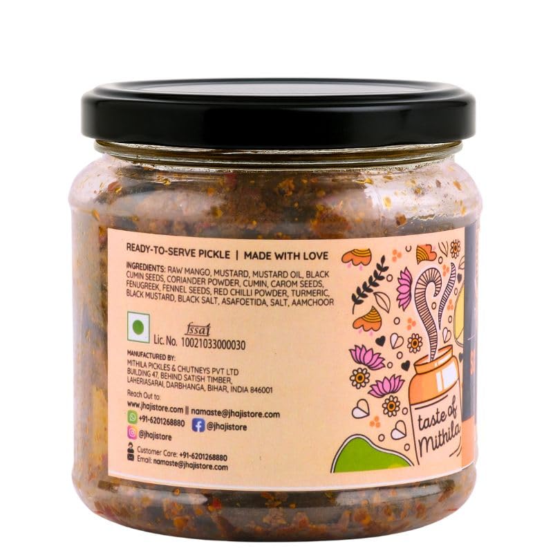 JhaJi Aam ka Sookha Bharua Achar | Dry Mango Pickle 250g | Handmade, Sun-Dried, Bihari Style