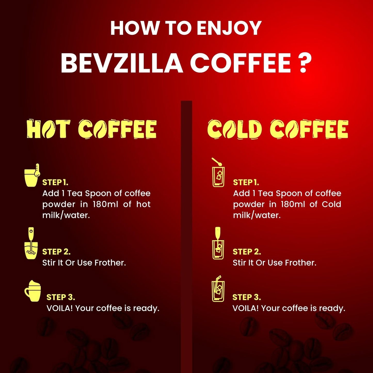 Bevzilla Arabica Instant Coffee Powder 200g | Makes 100 Cups | Ideal for Espresso & Latte