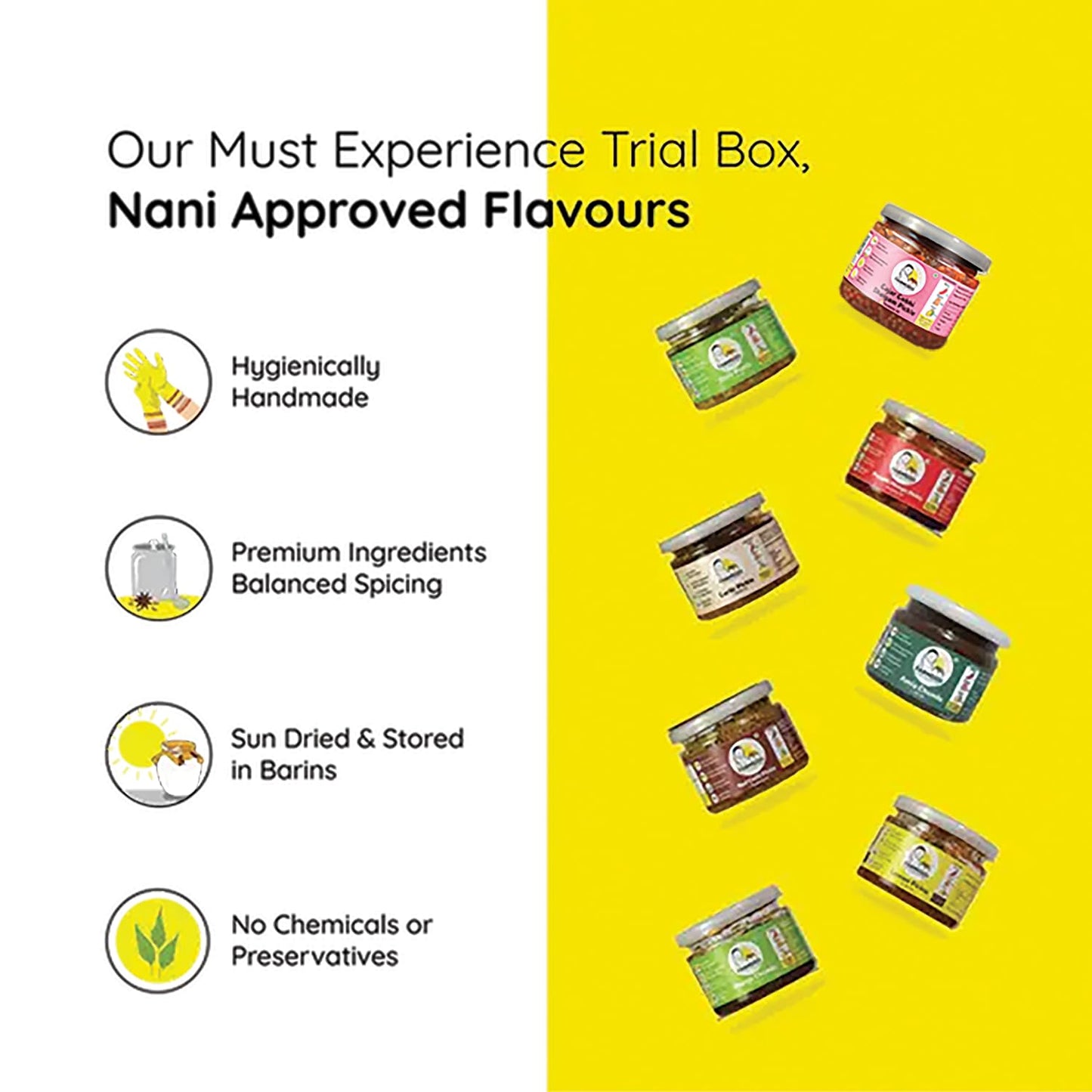 Farm Didi Pickles Trial Pack of 8 | Spicy & Sweet Achar | No Artificial Preservatives | Sun-Dried