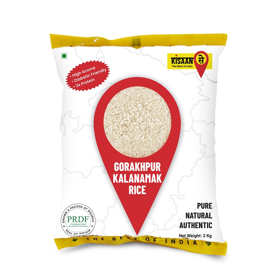 KisaanSay Kalanamak Rice 2KG | Aromatic, Low Glycemic, Nutrient-Rich