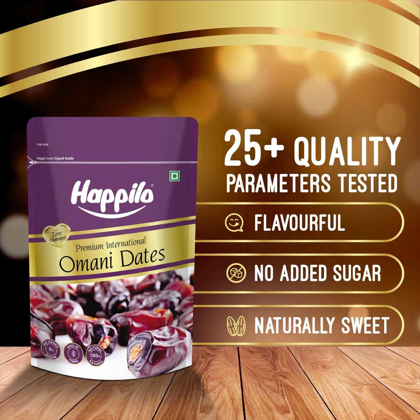 Happilo Dried Omani Dates 250g | Vegan, No Added Sugar, Non-GMO