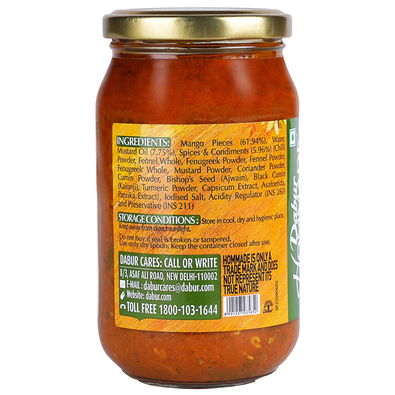 Dabur Mango Pickle 400g - Authentic Indian Pickle