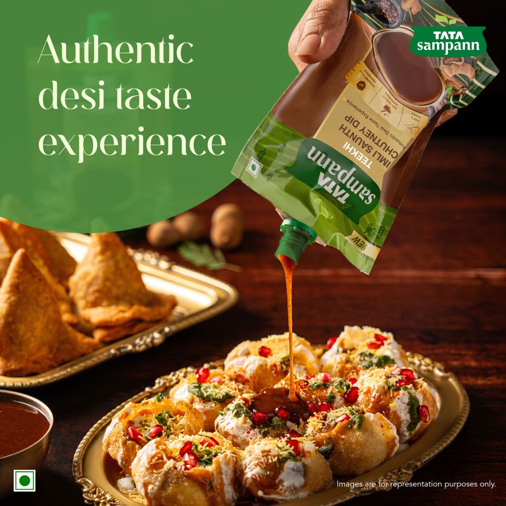 Tata Sampann Teekhi Imli Saunth Chutney Dip, 200 g - Tangy Tamarind & Dry Ginger Flavor