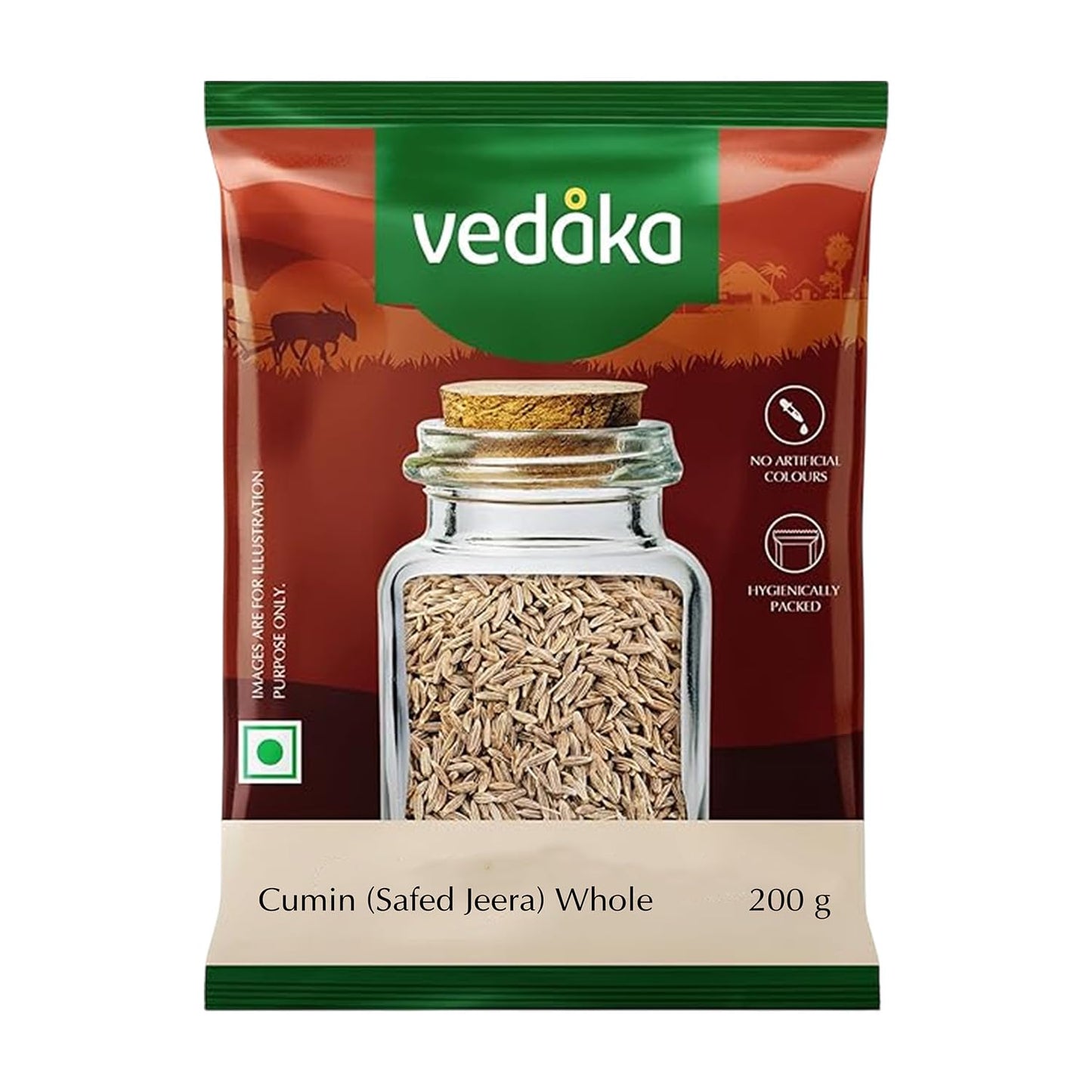 Vedaka Whole Jeera (Cumin) 200g - Cooking & Baking Supplies