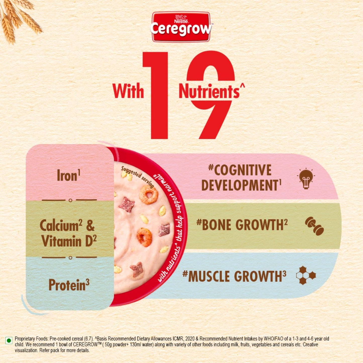 CEREGROW Multigrain Breakfast Cereal 300g | With Iron, Calcium & Protein