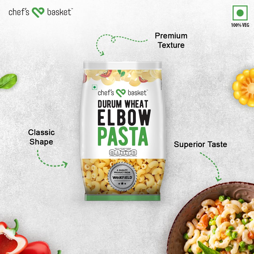Weikfield Durum Wheat Elbow Pasta 500 Gm | Vegetarian | High Protein