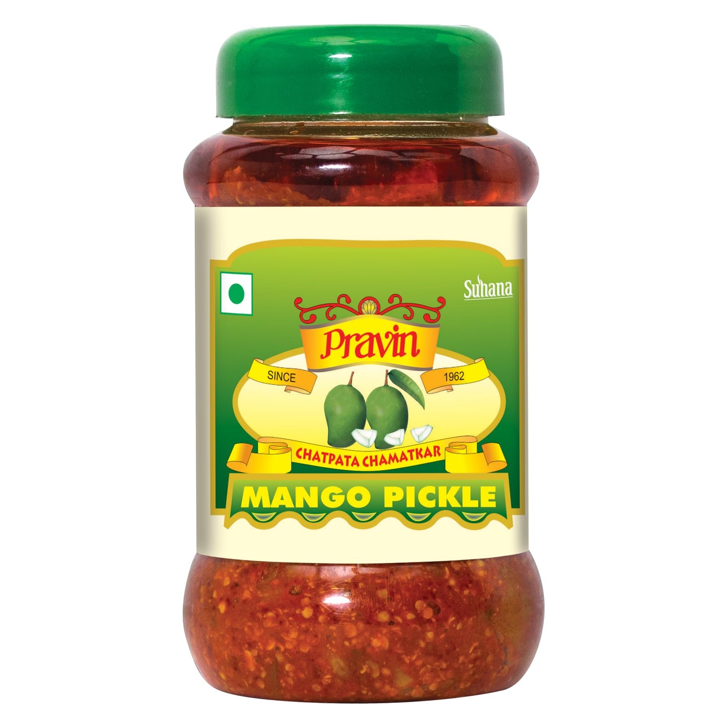 Pravin Mango Pickle 500g Jar - No Preservatives, Low Oil