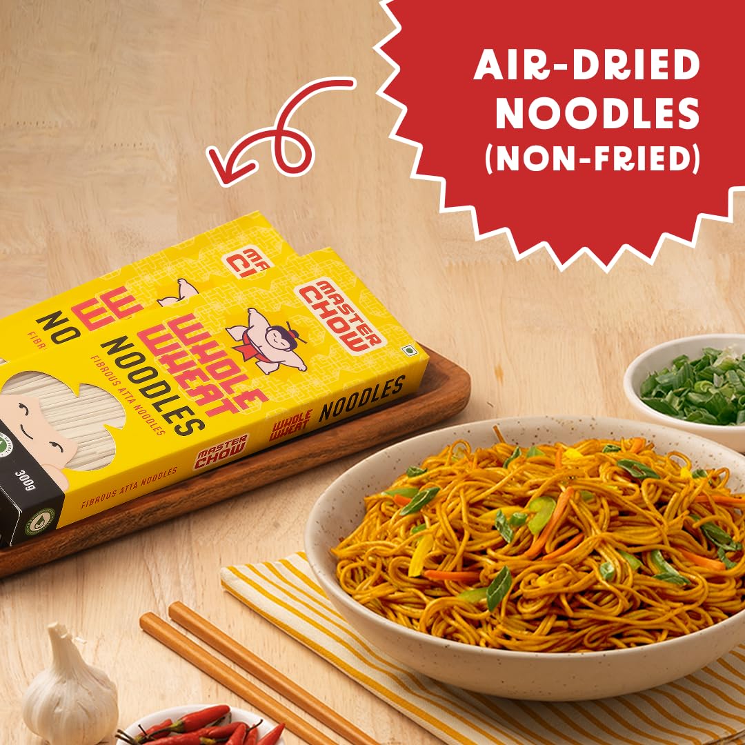 MasterChow Whole Wheat Noodles - Ready to Cook, 200g