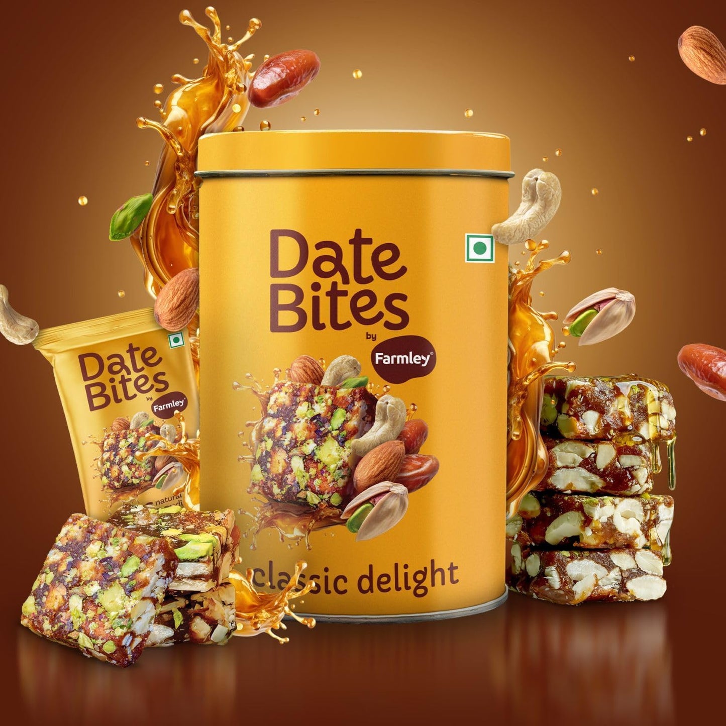 Farmley Date Bites 200 gm | Dried Fruits & Nuts Snack | Gluten Free