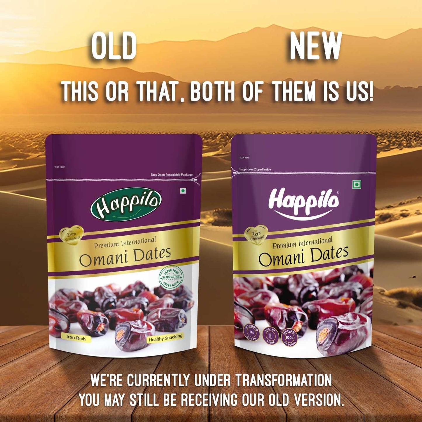 Happilo Dried Omani Dates 250g | Vegan, No Added Sugar, Non-GMO