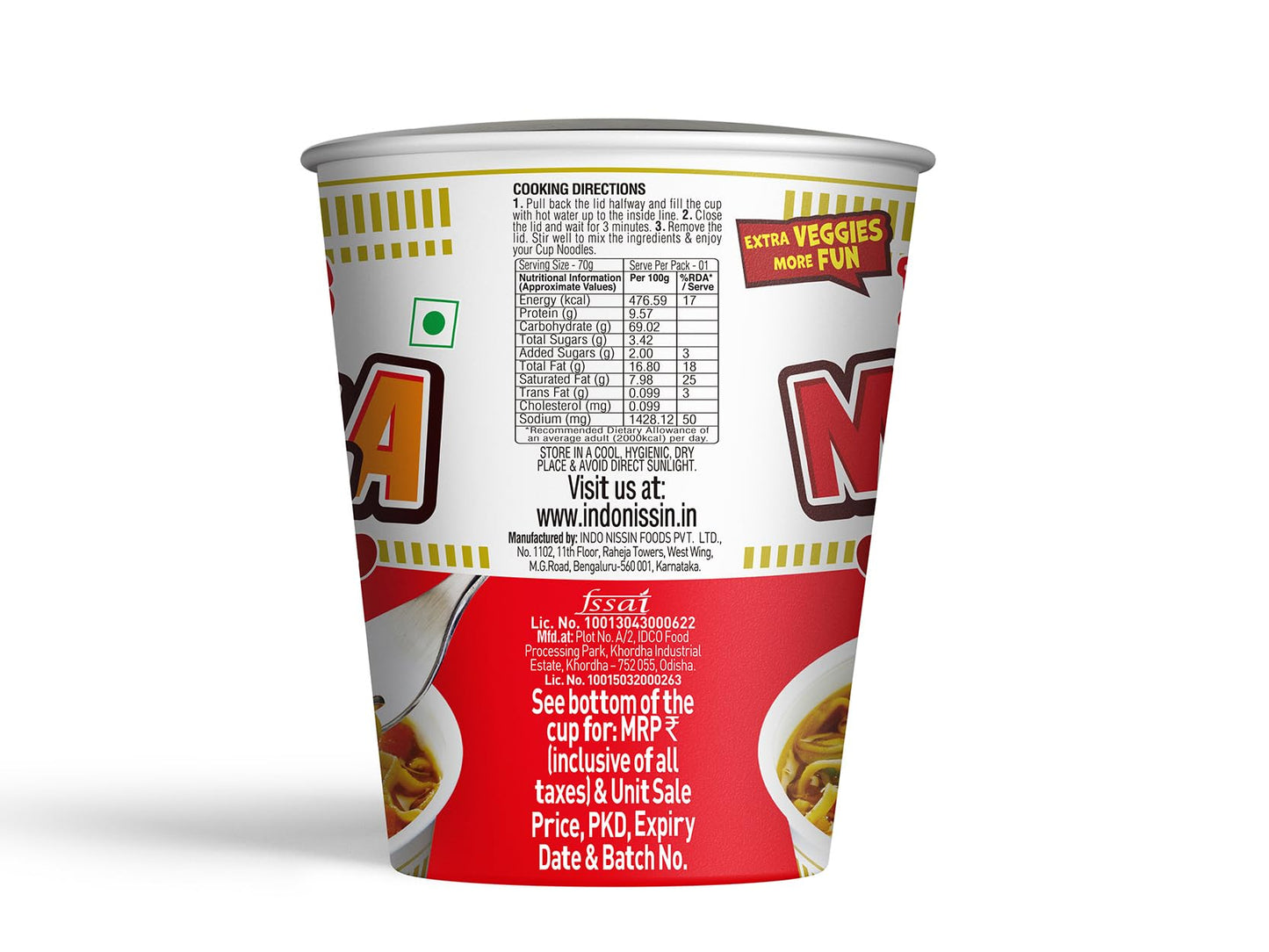 Nissin Cup Noodles Mazedaar Masala | Vegetarian | 70 gm