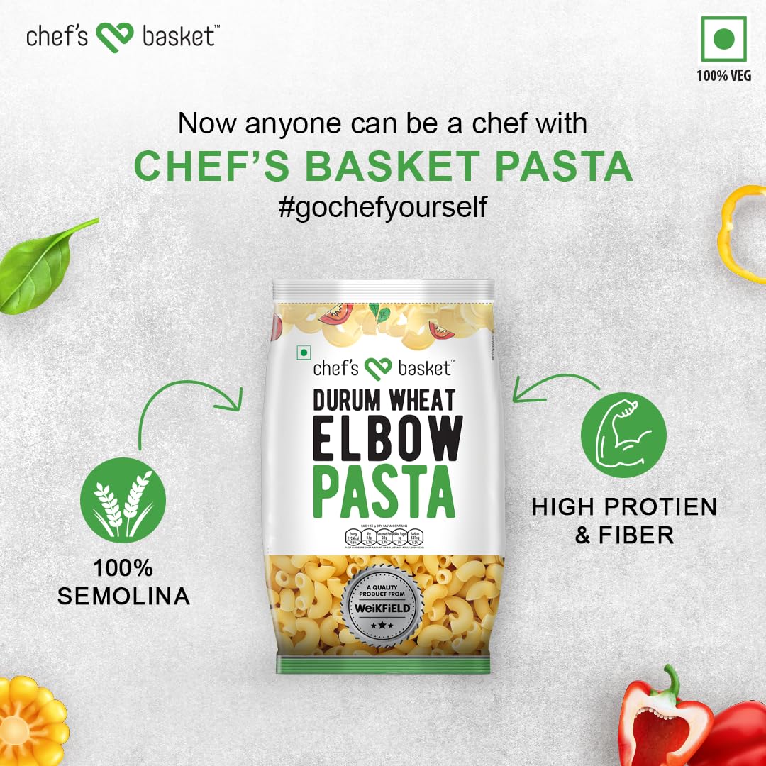 Weikfield Durum Wheat Elbow Pasta 500 Gm | Vegetarian | High Protein