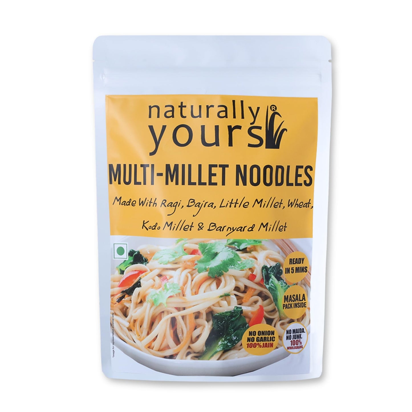Naturally Yours Multi Millet Noodles | 180g Pack of 1 | 6 Supergrains | No Maida, Vegan
