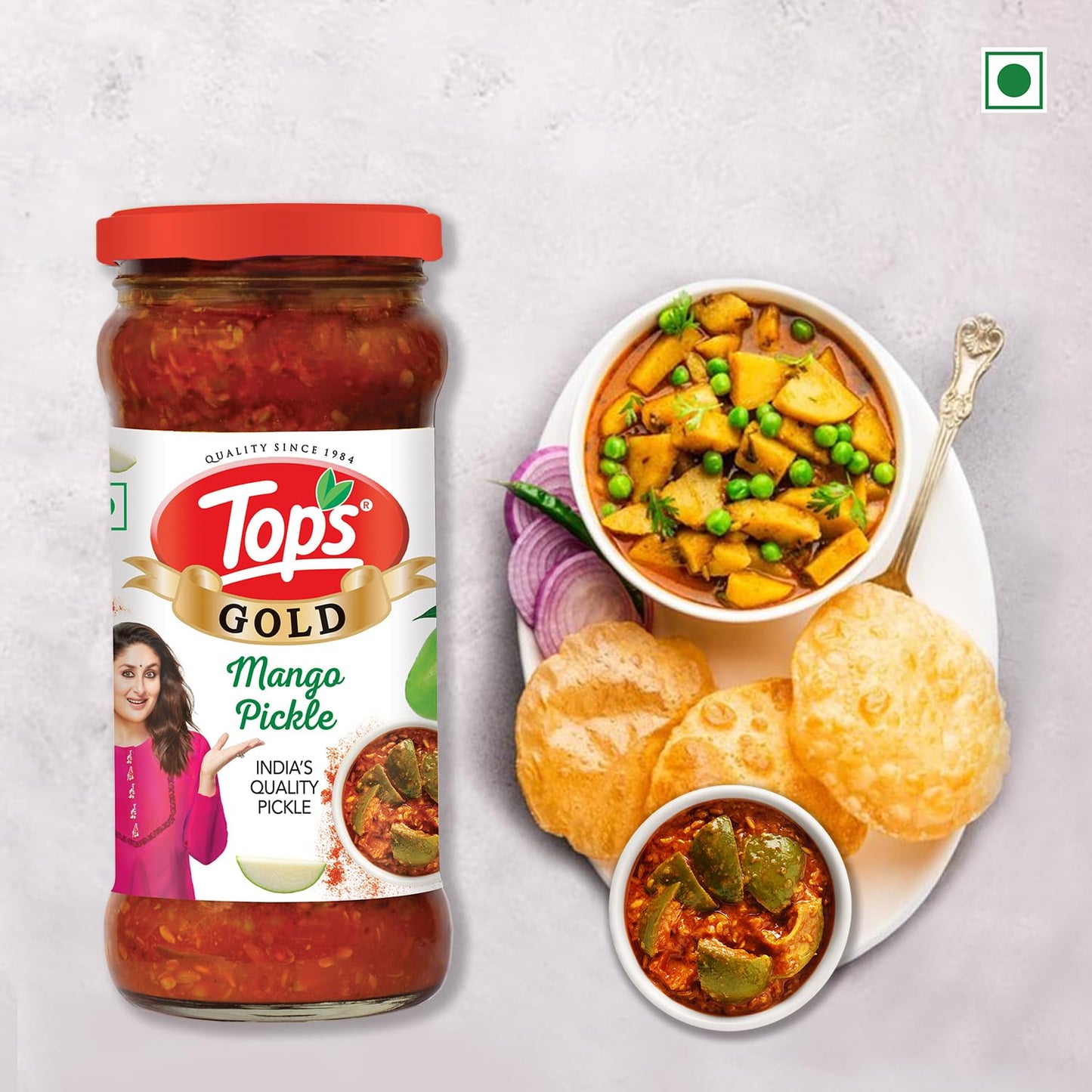 TOPS Mango Pickle in Mustard Oil - 300g, Trans Fat-Free