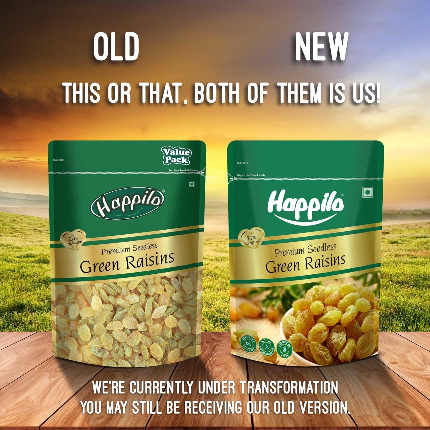 Happilo Dried Seedless Green Raisins 500 gm | Flavourful Snack | Source of Potassium | Dried Fruits