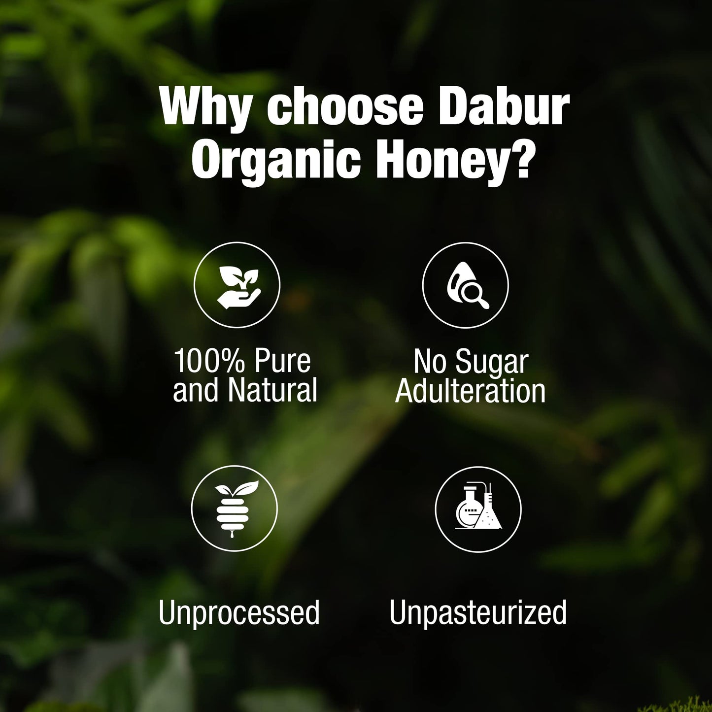 Dabur Organic Honey - 500g | Raw & Unprocessed | NPOP Certified