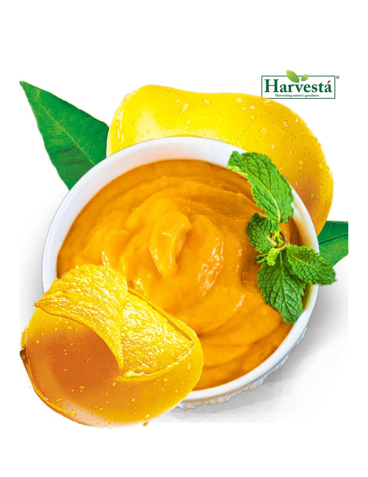 Harvesta Canned Fruits Mango Pulp Duo – 850g Kesar & Alphonso
