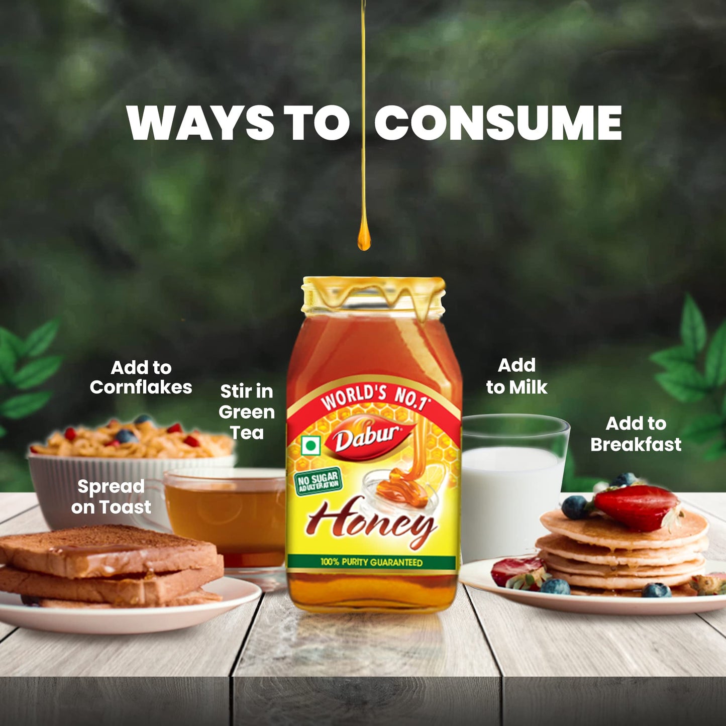 Dabur Honey 1kg | No Added Sugar | Rich in Antioxidants