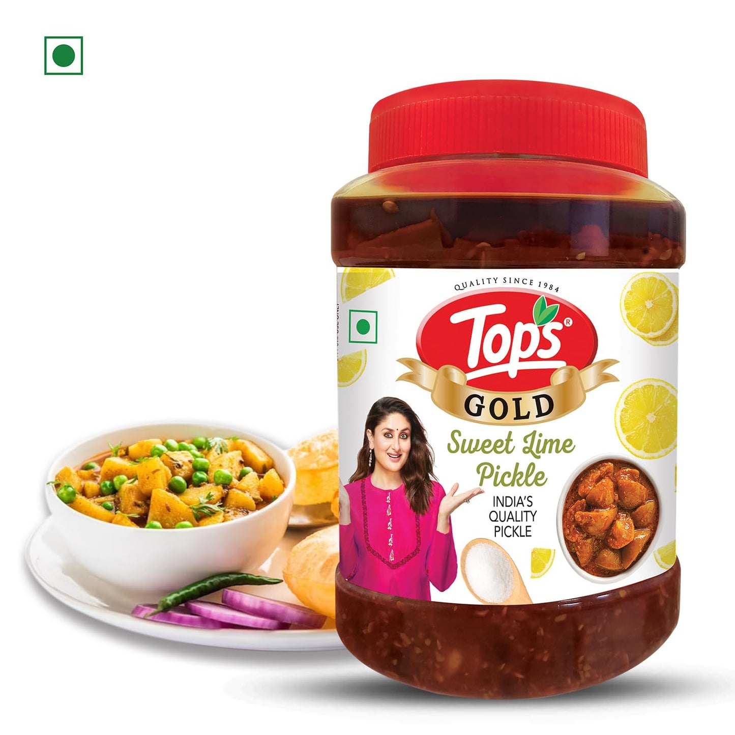 TOPS Gold Sweet Lime Pickle - 950 gm | Trans Fat-Free, No Artificial Preservatives