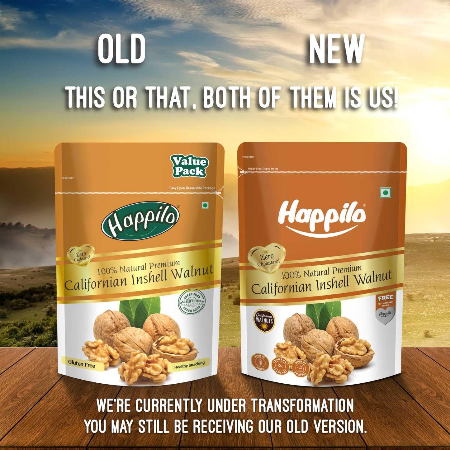 Happilo Inshell Walnuts 500g | Dried Fruits & Nuts | Large Size | Omega-3 Rich