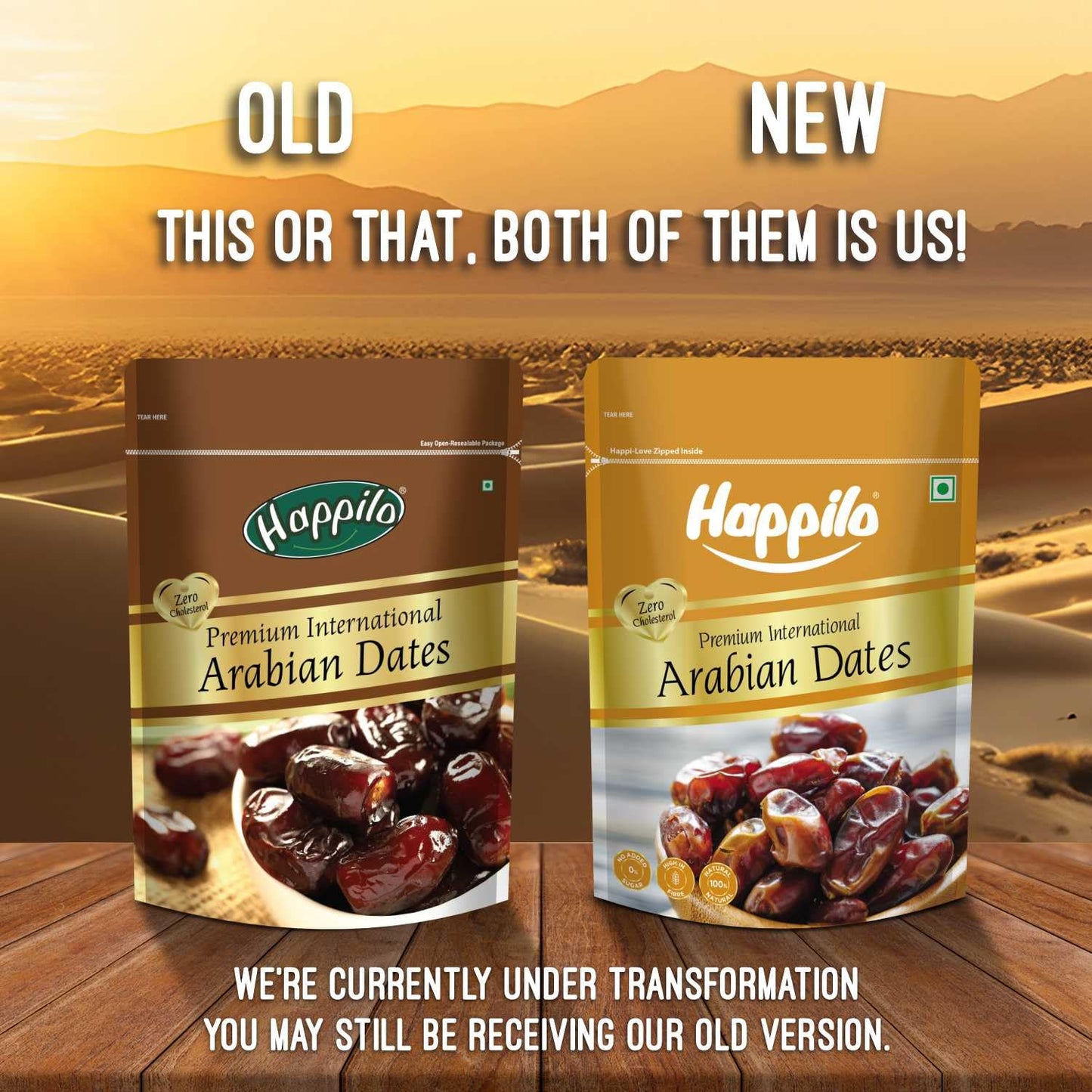 Happilo Dried Arabian Dates Pouch, 500 g | No Added Sugar | Gluten Free