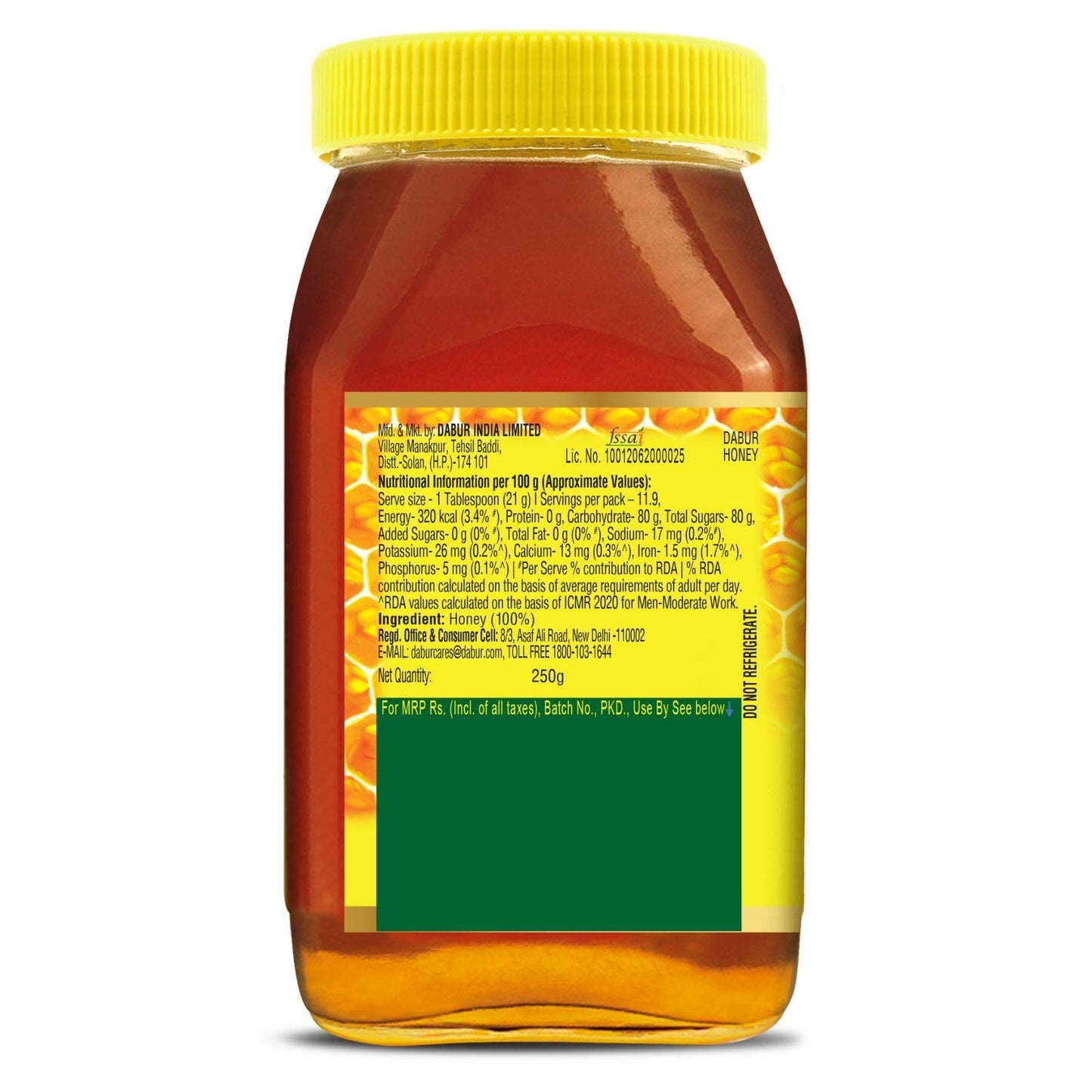 DABUR Honey - 250G | No Added Sugar | Rich in Antioxidants