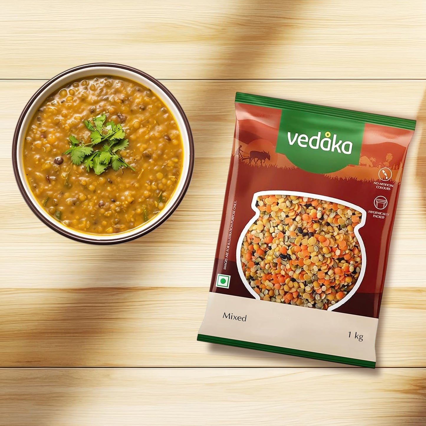 Vedaka Mixed Dal, 1kg - Rich in Protein, No Additives