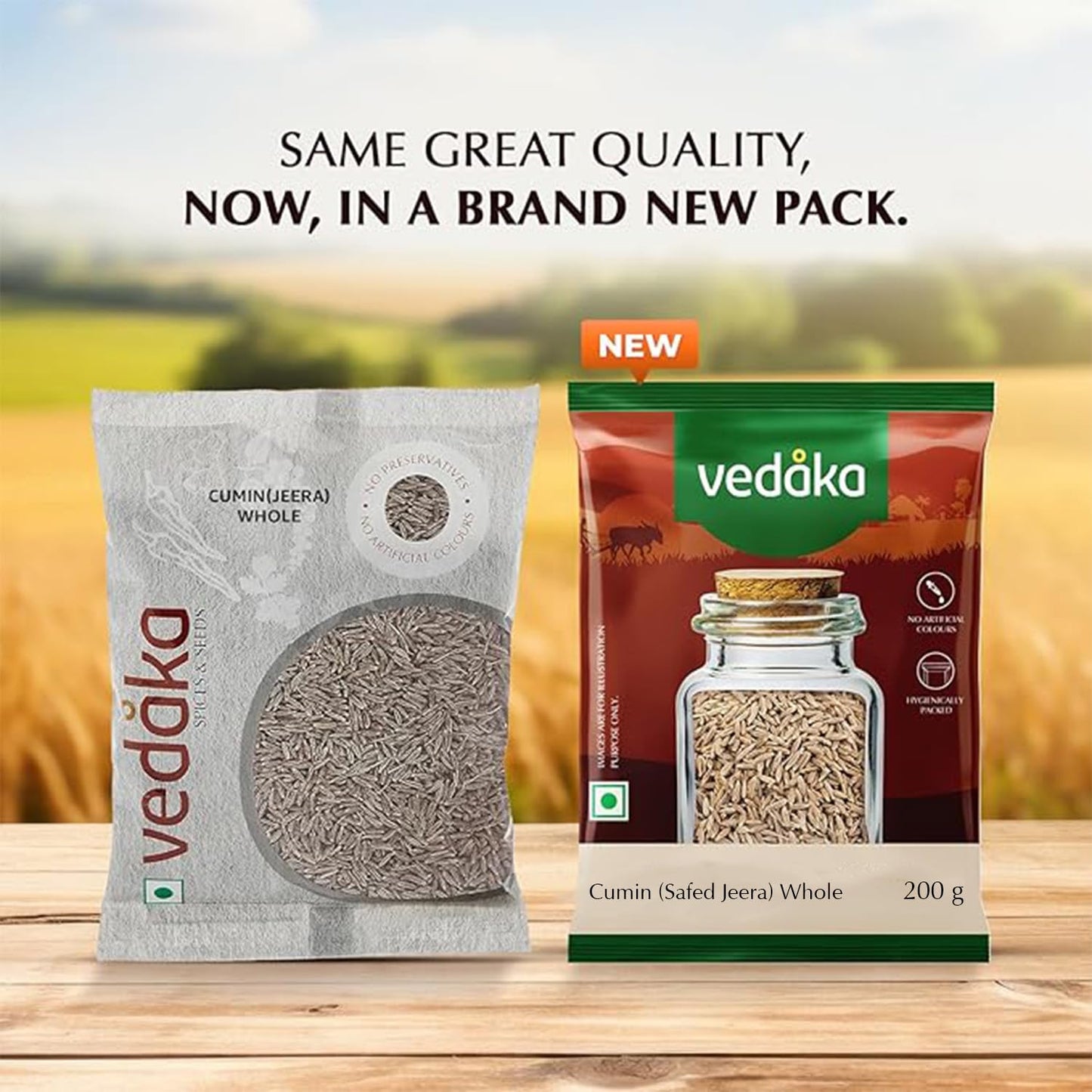 Vedaka Whole Jeera (Cumin) 200g - Cooking & Baking Supplies
