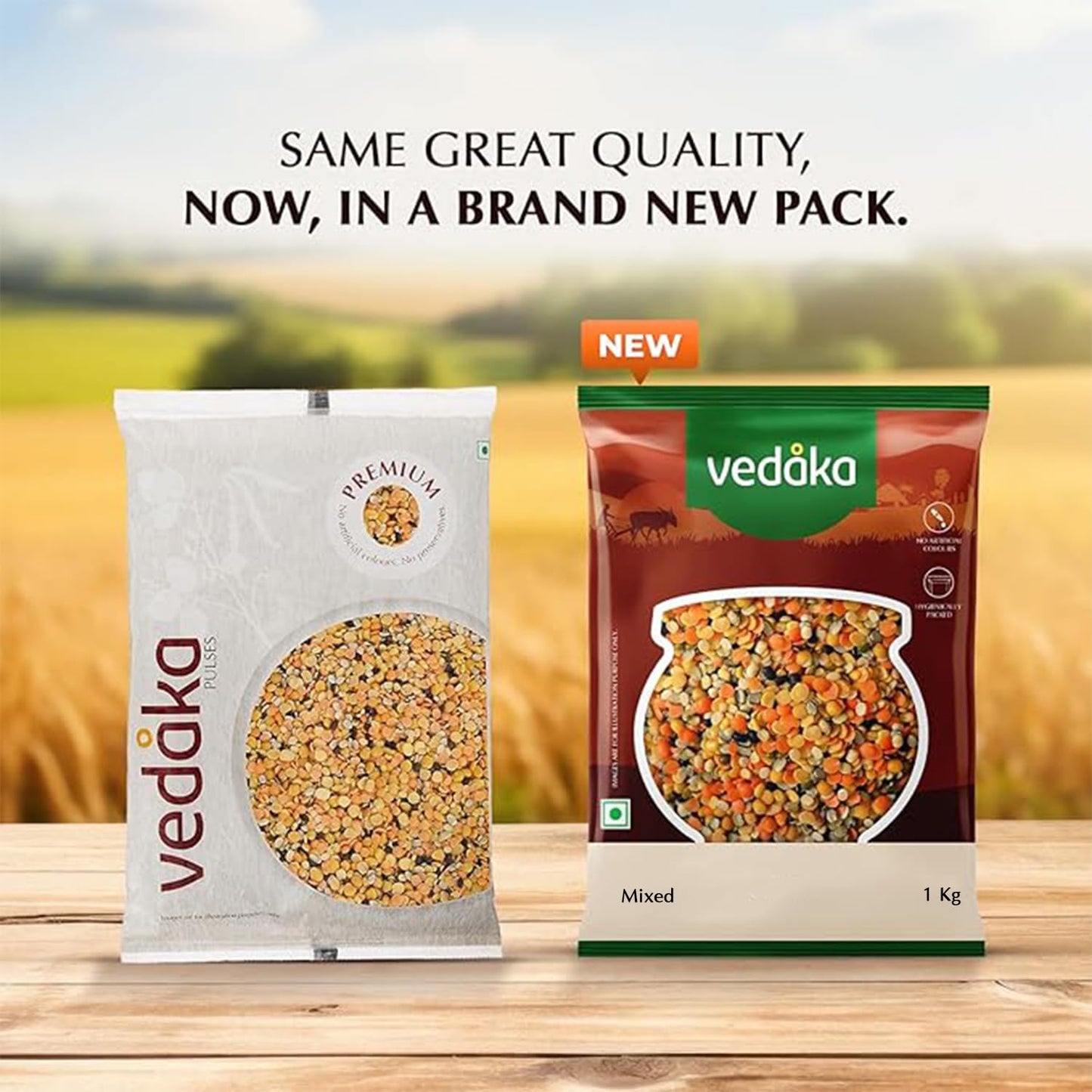 Vedaka Mixed Dal, 1kg - Rich in Protein, No Additives