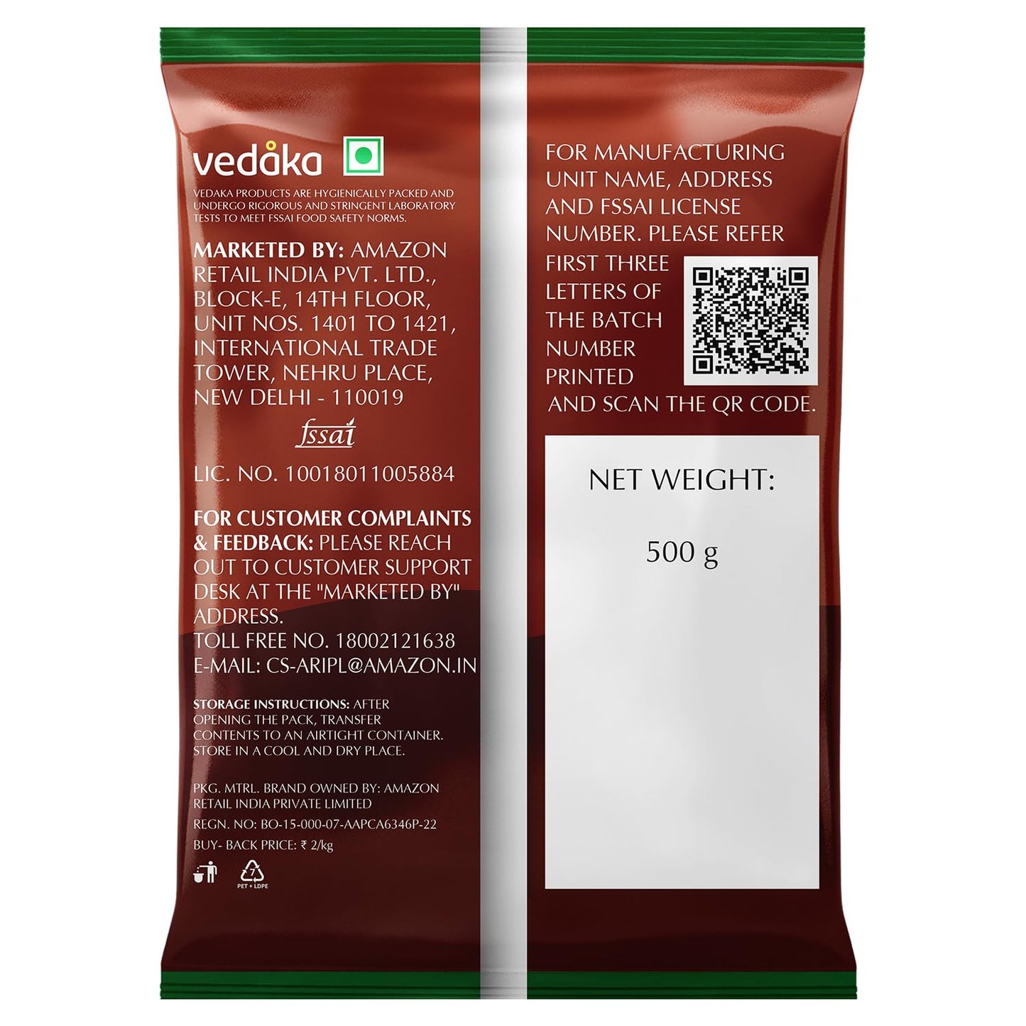 Vedaka Broken Wheat Dalia, 500g - Ideal for Breakfast