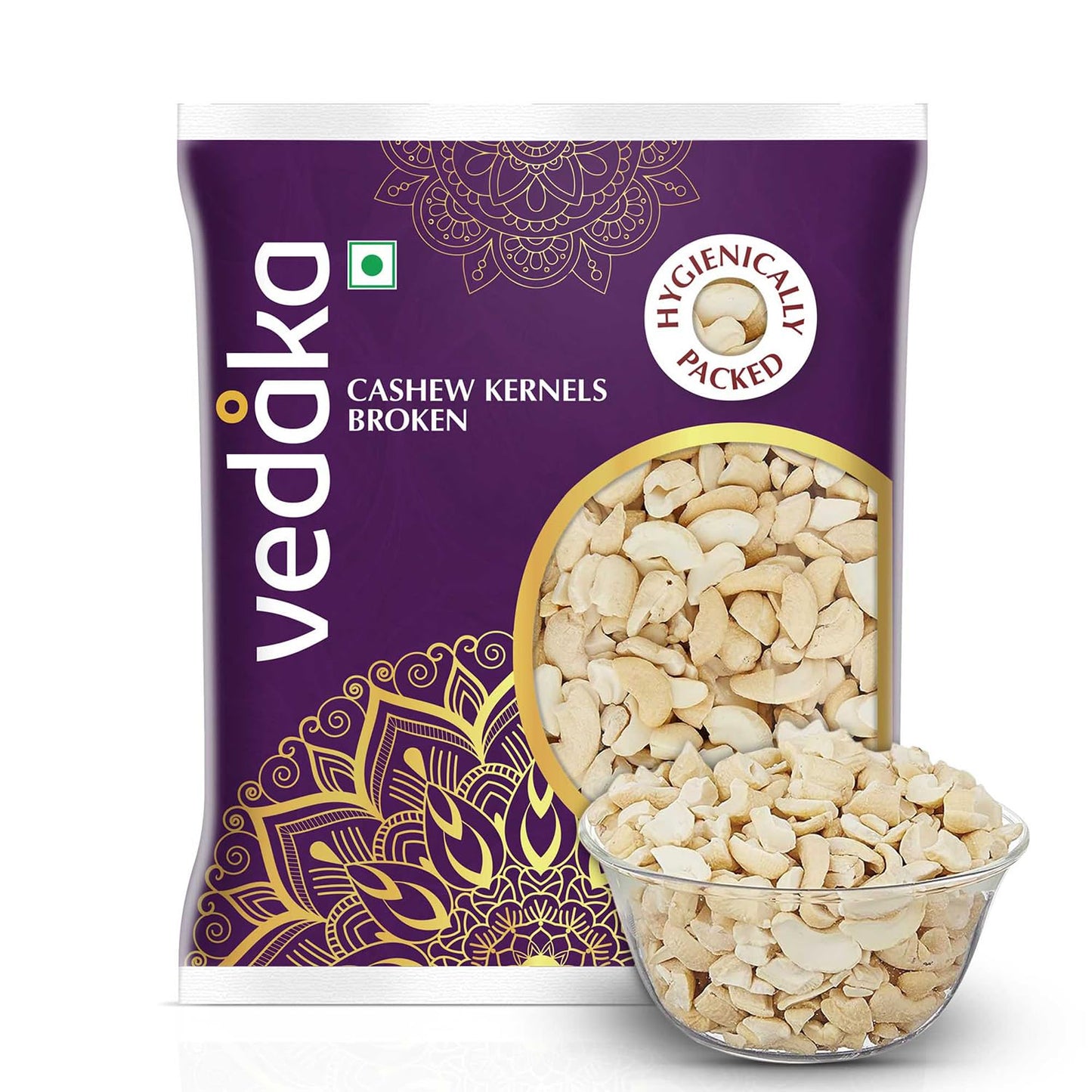 Vedaka Broken Cashews - 100g Pack - Nutty Flavor, Firm Texture