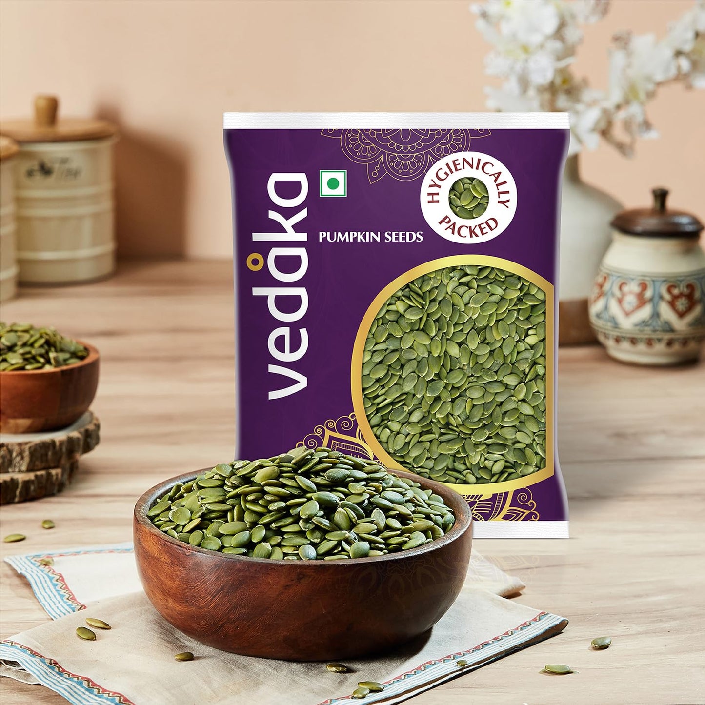 Vedaka Raw Pumpkin Seeds | 200 Gram | Gluten-Free Snack