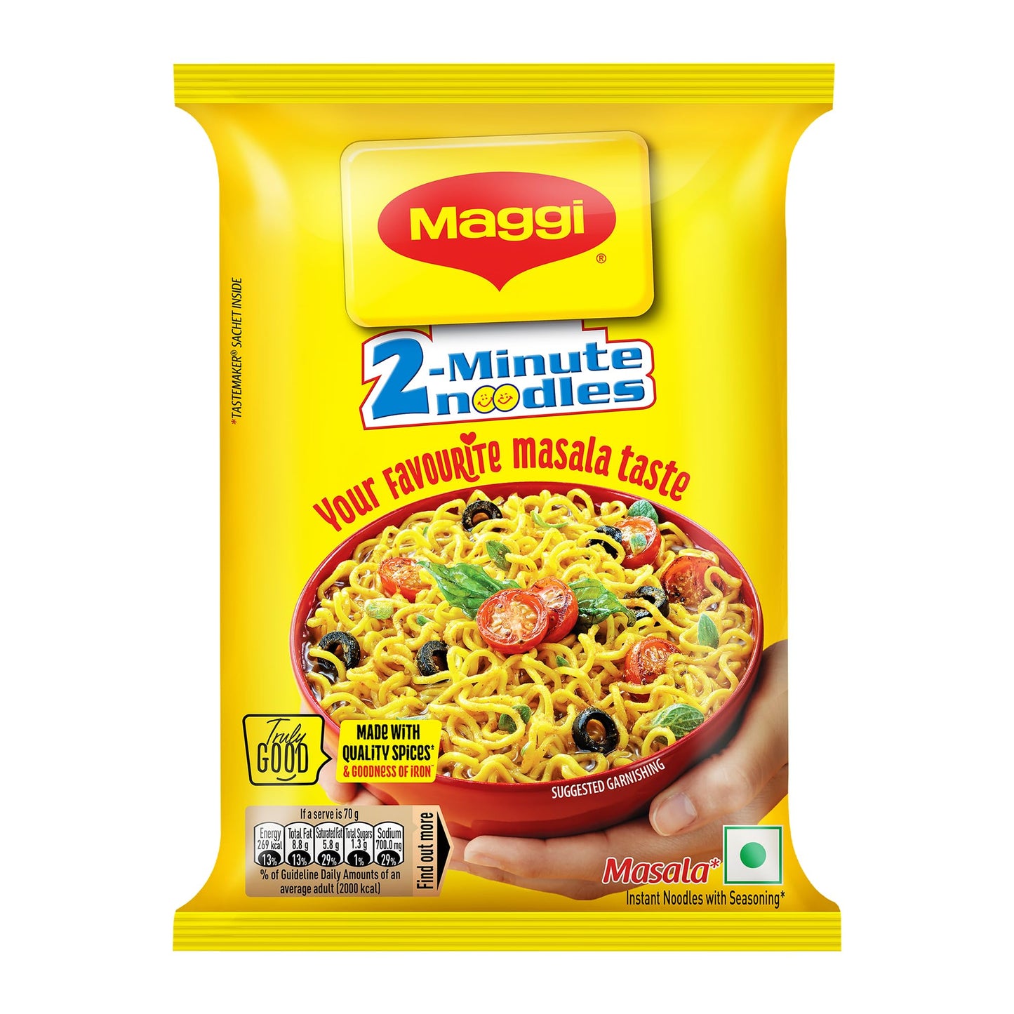 MAGGI Instant Masala Noodles, 70g Pouch - Iron Fortified