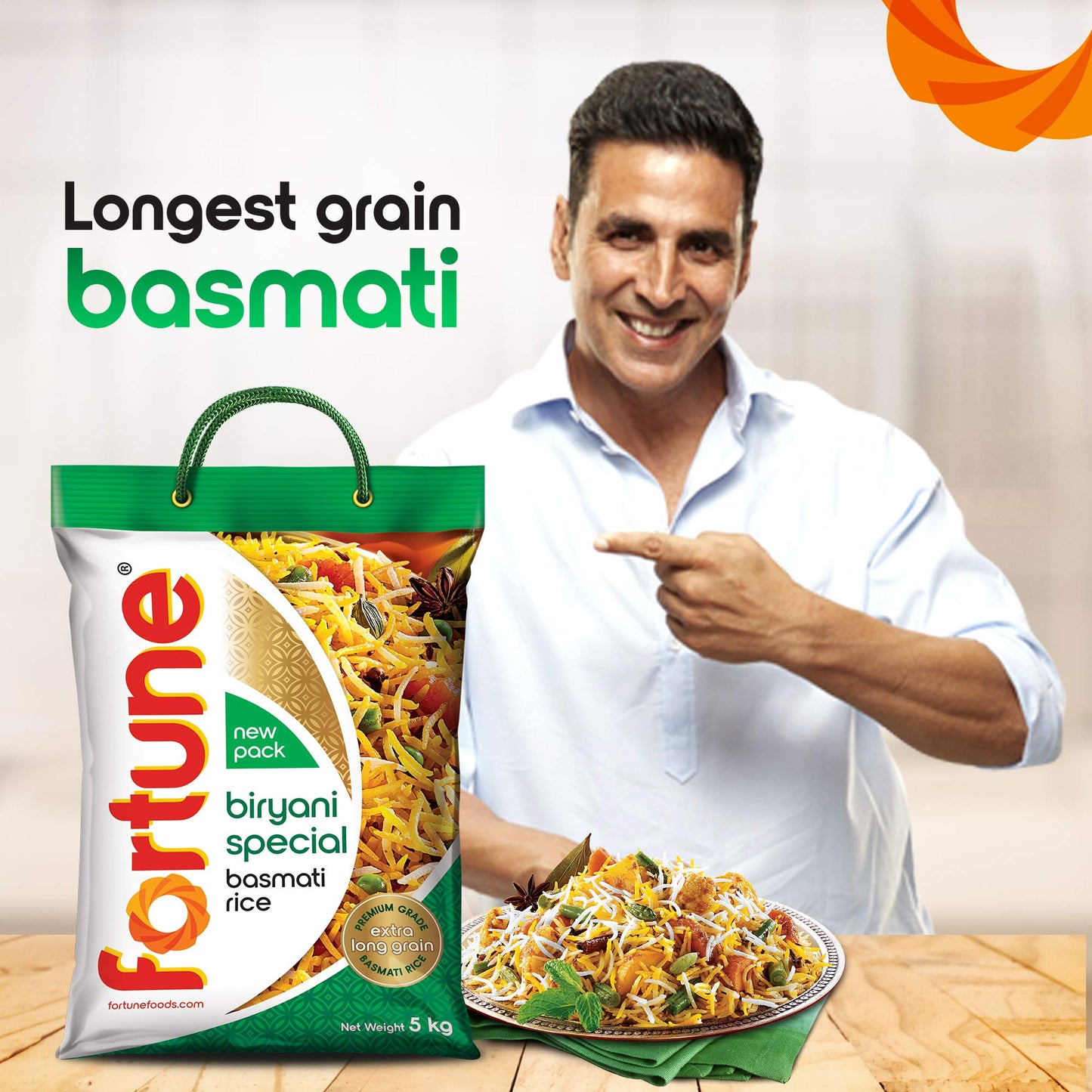 Fortune Biryani Special Basmati Rice, 5 KG - Extra Long Grain