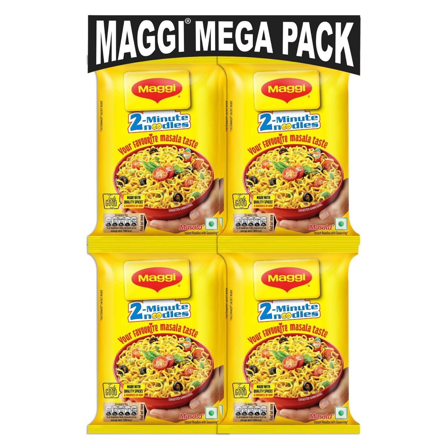 MAGGI 2-Minute Instant Noodles, Masala, 840g Pouch (Pack of 12)