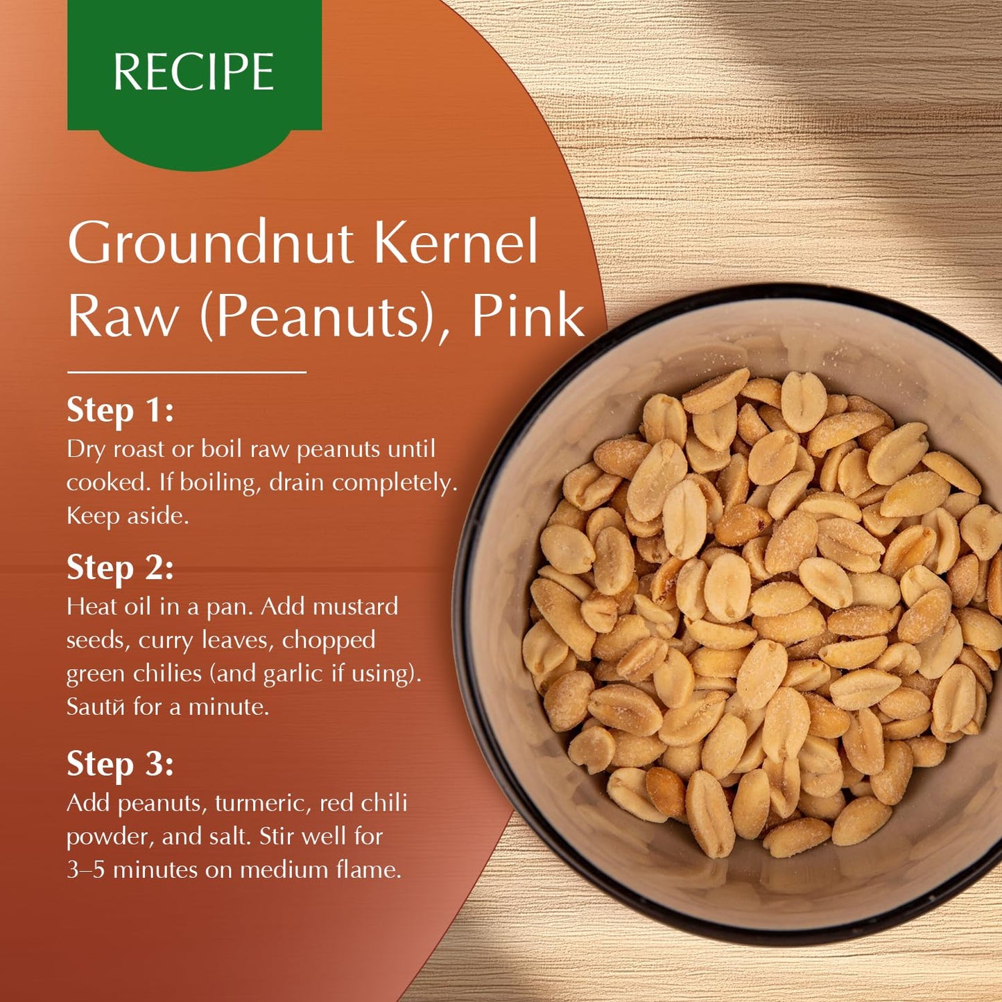 Vedaka Raw Peanuts, Pink, 1kg - Naturally Rich in Protein