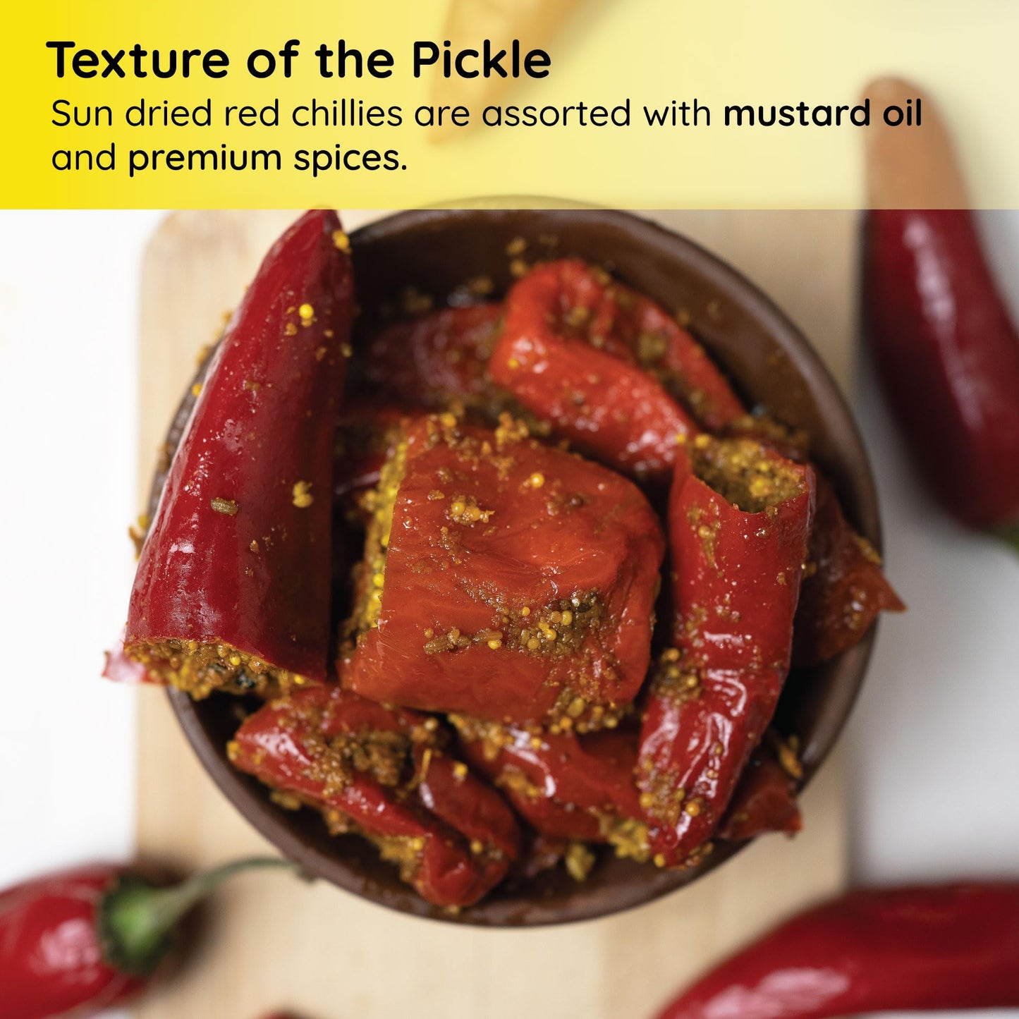 FarmDidi Bharwa Lal Mirch Pickle 325g | Homemade Red Chilli Achar | No Preservatives, Mustard Oil