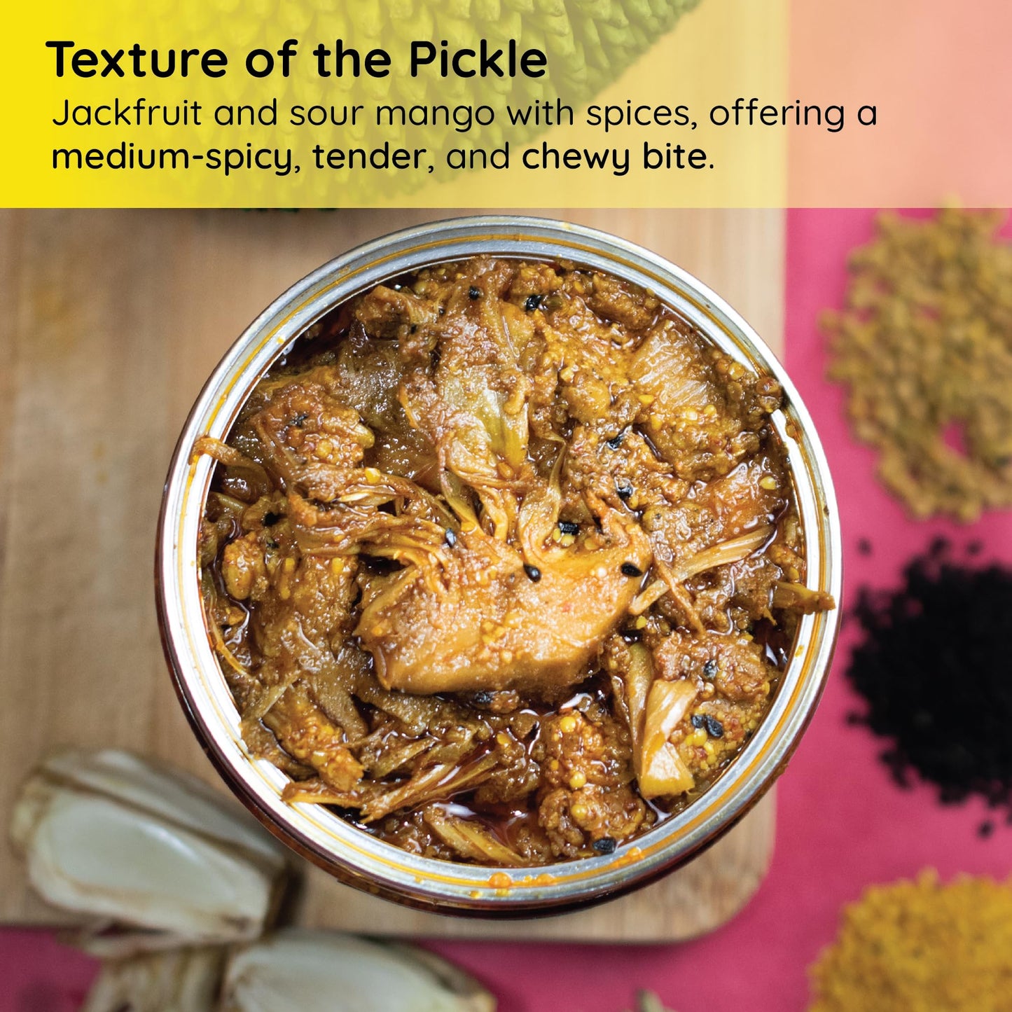 FarmDidi Jackfruit Pickle 325g | Handmade Kathal ka Achar in Mustard Oil | No Chemical Preservatives